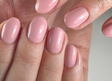 Pink polished nails at Jolanta PAŁKA | Witney Beauty & Aesthetics, Witney, England, GB.