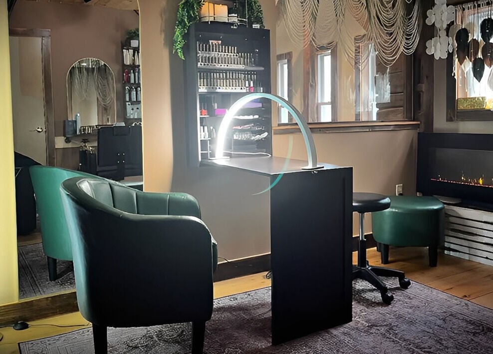 Cozy interior of Connected LLC in Readfield, Maine, US, featuring plush seating and elegant decor.