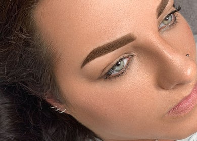 Close-up of expertly done eyebrows at Beautex Clinic-Permanent Makeup Aberdeen, Aberdeen, Scotland, GB.