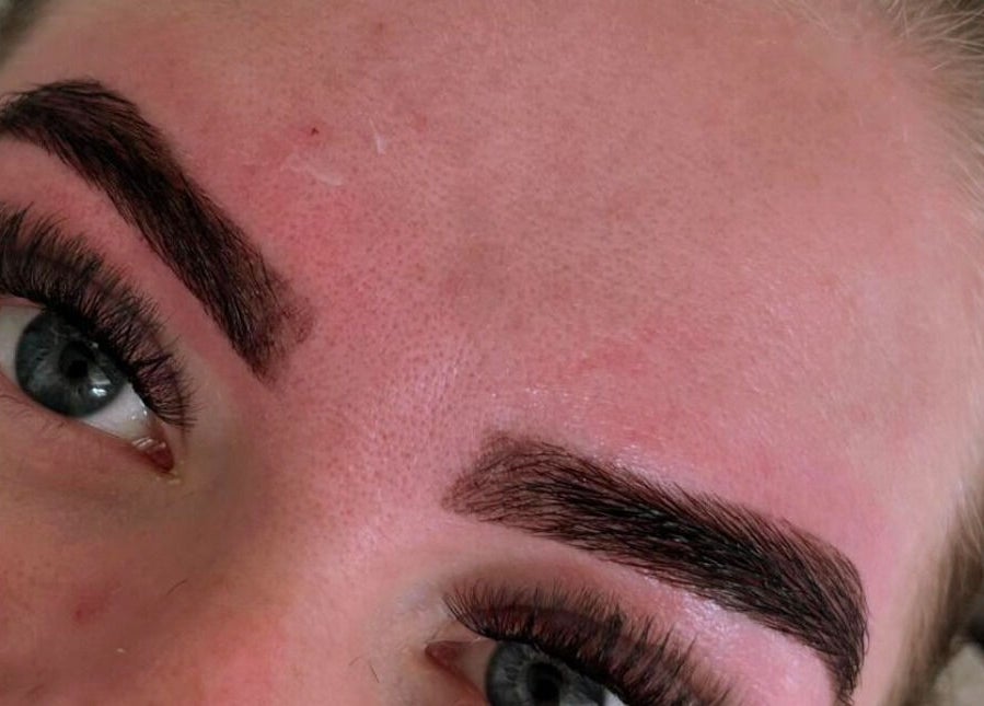 Close-up of perfectly shaped brows and lashes at B Beauty, Dublin, County Dublin, IE.