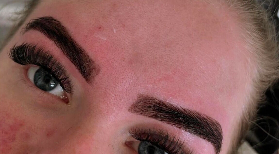 Close-up of perfectly shaped brows and lashes at B Beauty, Dublin, County Dublin, IE.