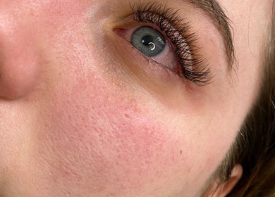 Close-up of styled lashes at Raineydays Aesthetic Salon, Alberton, Gauteng, ZA.