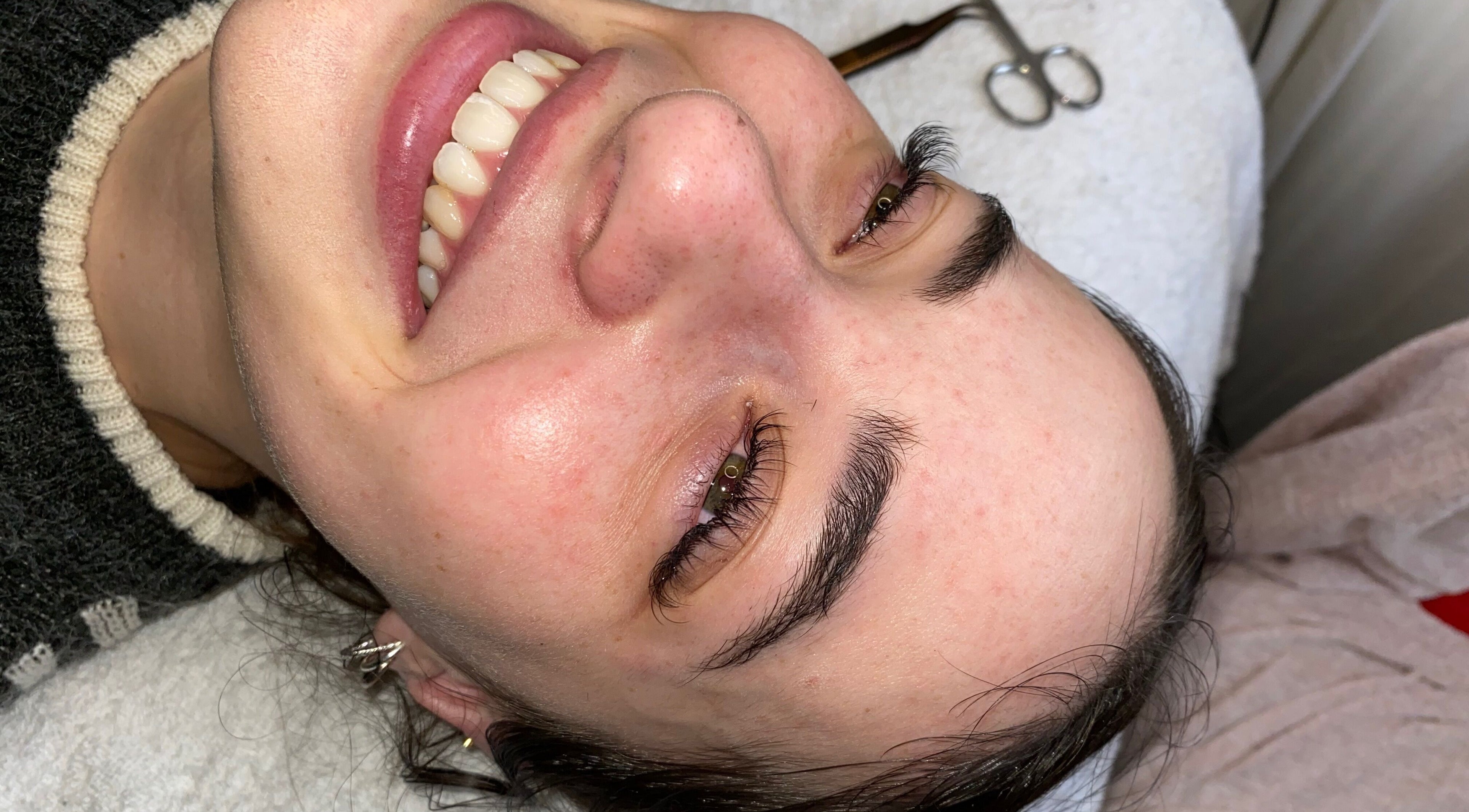 Bright smiling face after treatment at Raineydays Aesthetic Salon, Alberton, Gauteng, ZA.