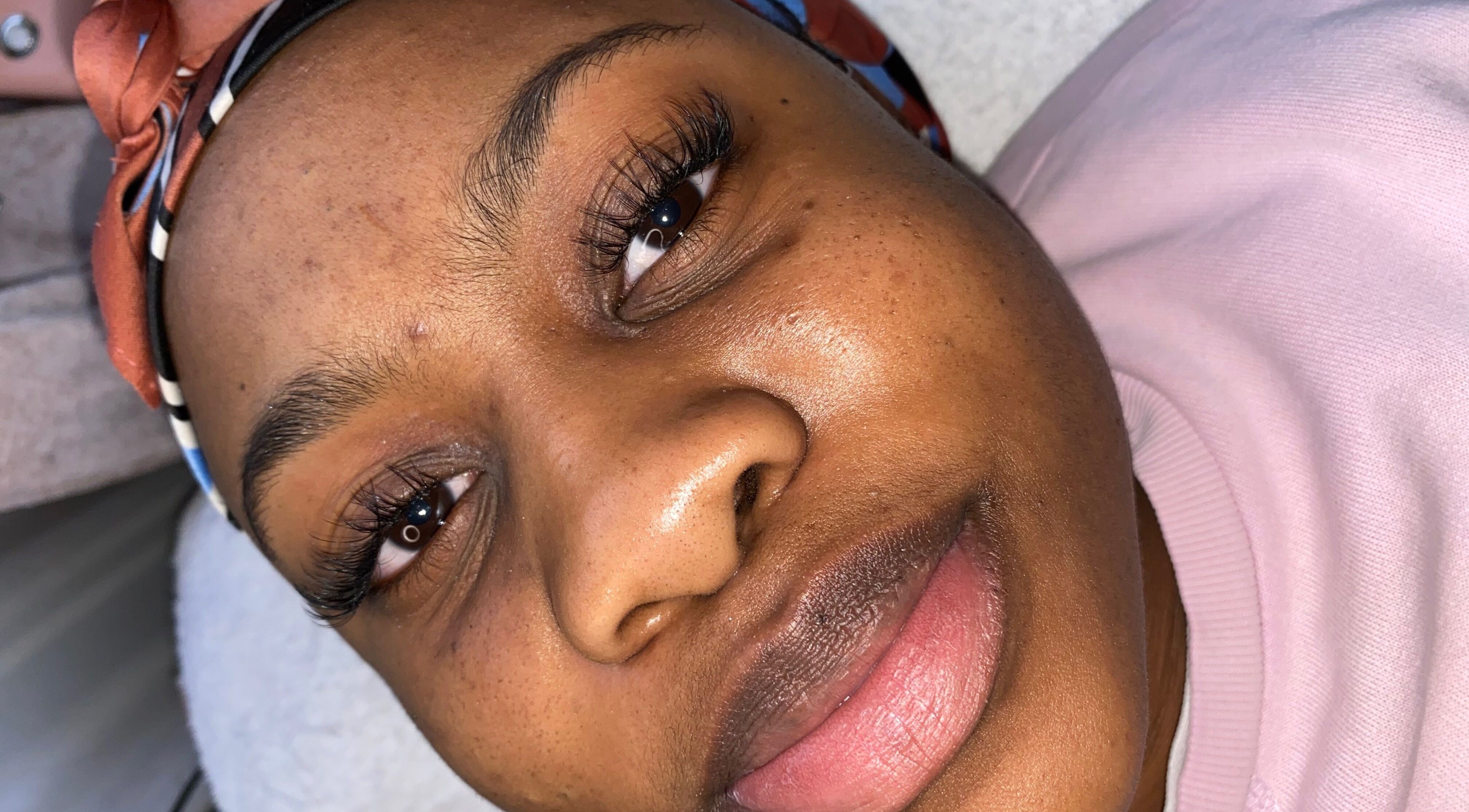 Close-up of eyelash extensions at Raineydays Aesthetic Salon, Alberton, Gauteng, ZA. Stunning lash enhancement.