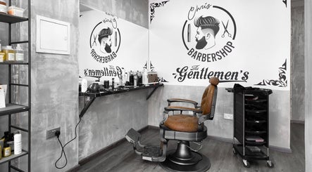 Chris Unisex Hair Salon in Paphos showcases a stylish barber chair and tools for top-tier grooming services.