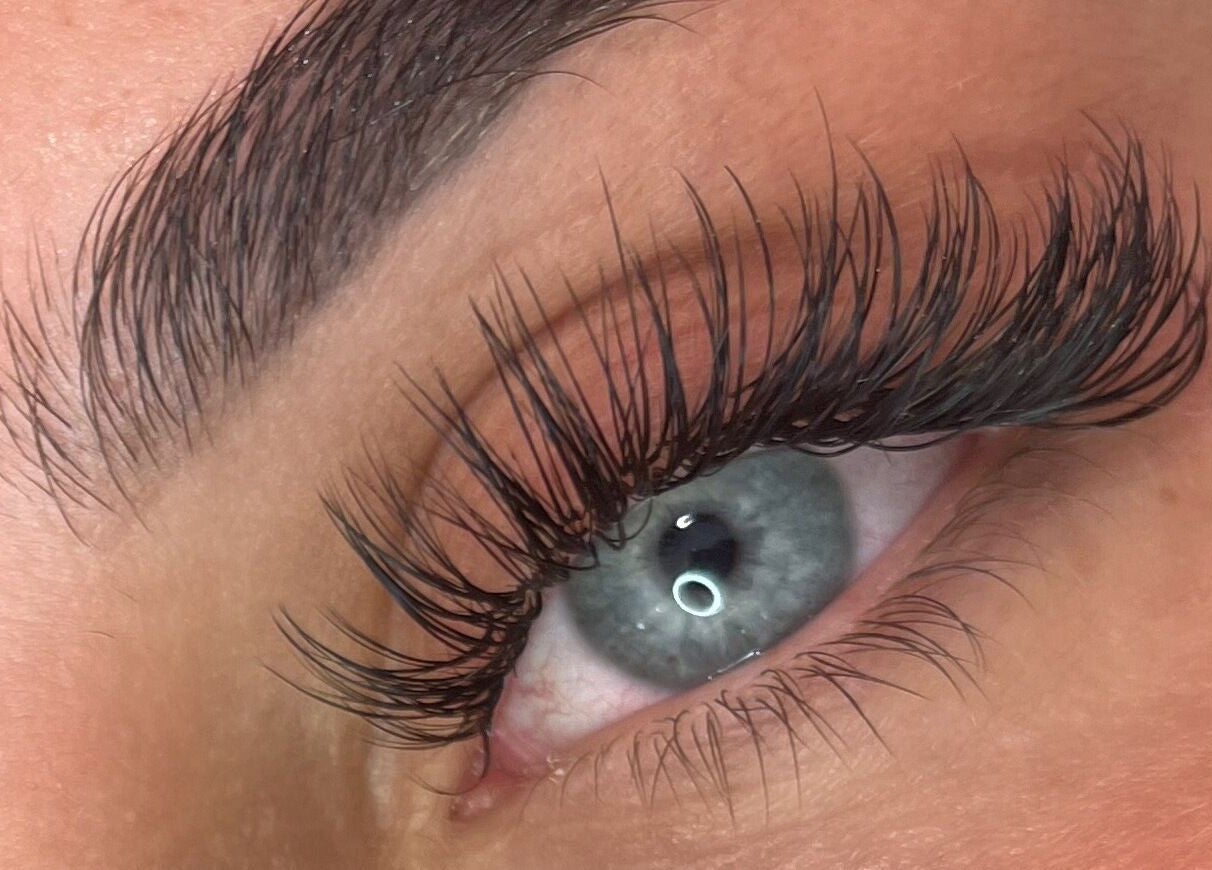 Close-up of lash extensions at Browbabe Welling, Welling, England, GB, enhancing natural beauty.