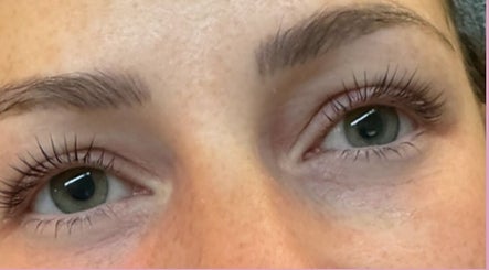Close-up of beautifully groomed eyelashes and brows at Blush Beauty Loft, Windsor, Ontario, CA.