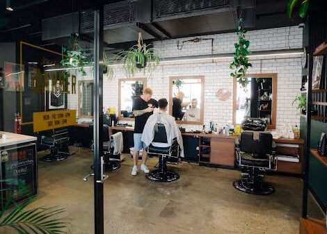 Interior of Uncle Joes Barber - Fremantle, a stylish barbershop in Fremantle, Western Australia, AU.