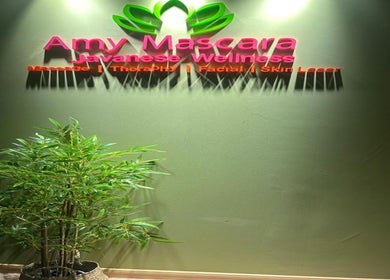 Amy Mascara Javanese Wellness @Larkin Sentral logo with greenery in Johor Bahru, Johor Darul Ta'zim, MY.