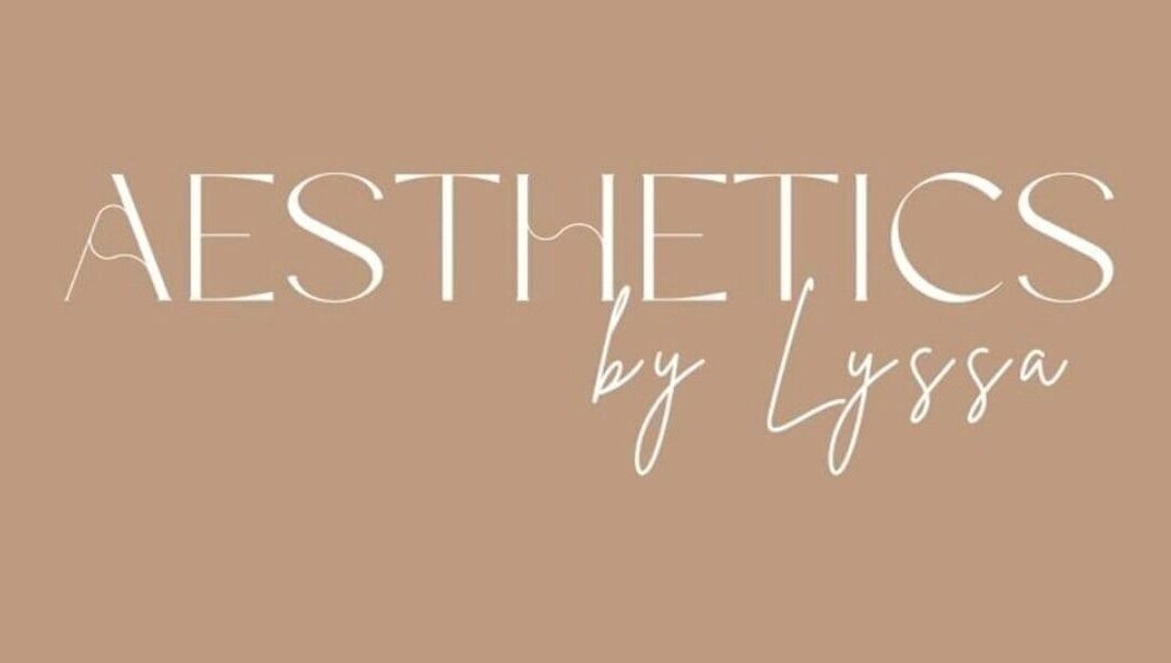 Aesthetics by Lyssa logo on a brown background, located in Rhyl, Wales, GB.