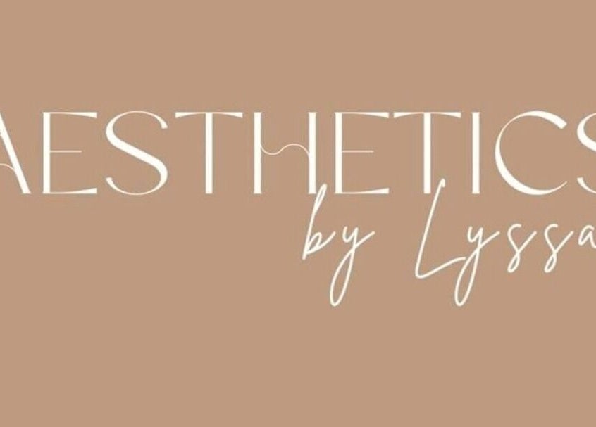 Aesthetics by Lyssa logo on a brown background, located in Rhyl, Wales, GB.