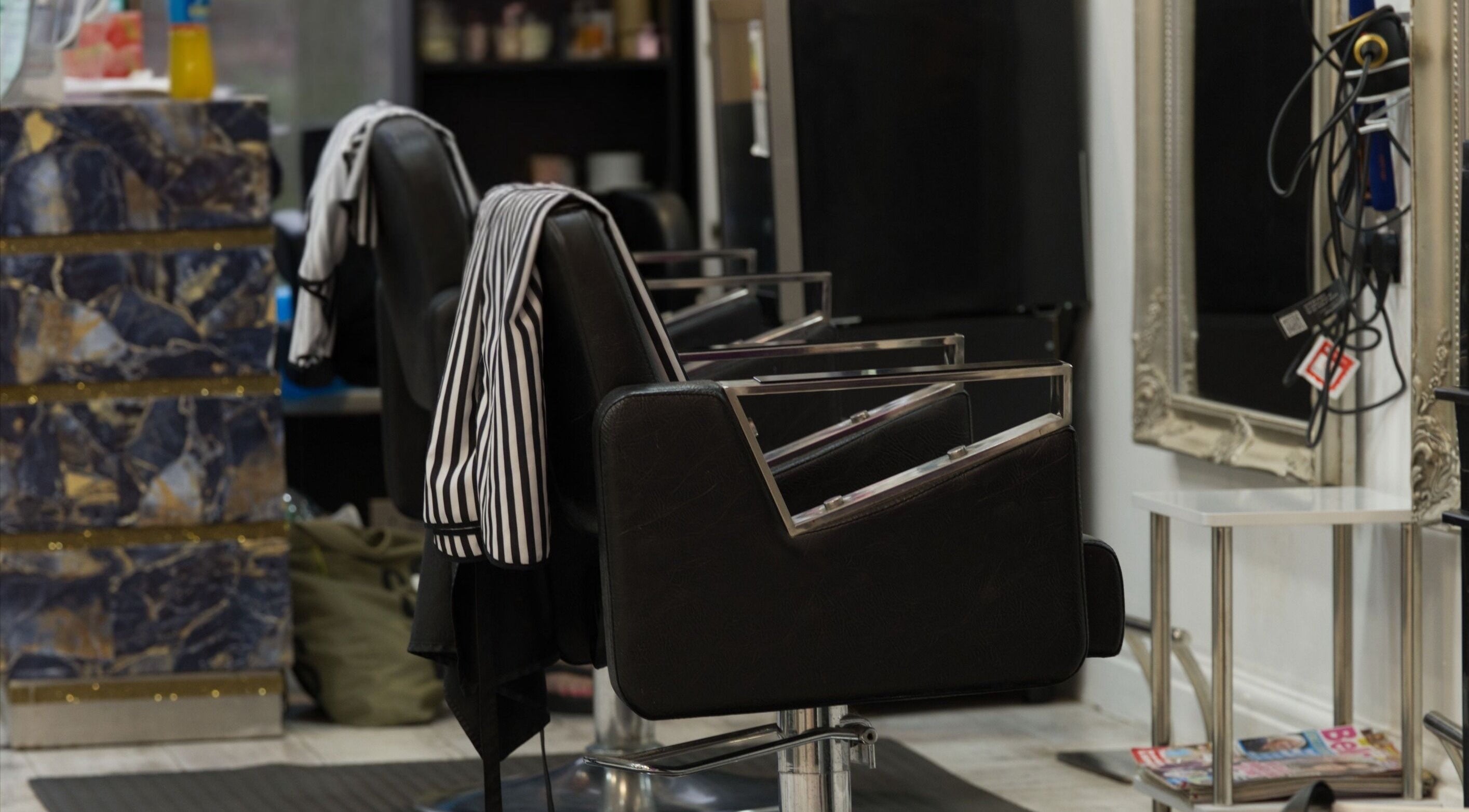 Modern salon chairs at Flawless (Danni at Flawless), Wigan, England, GB offering premium beauty services.