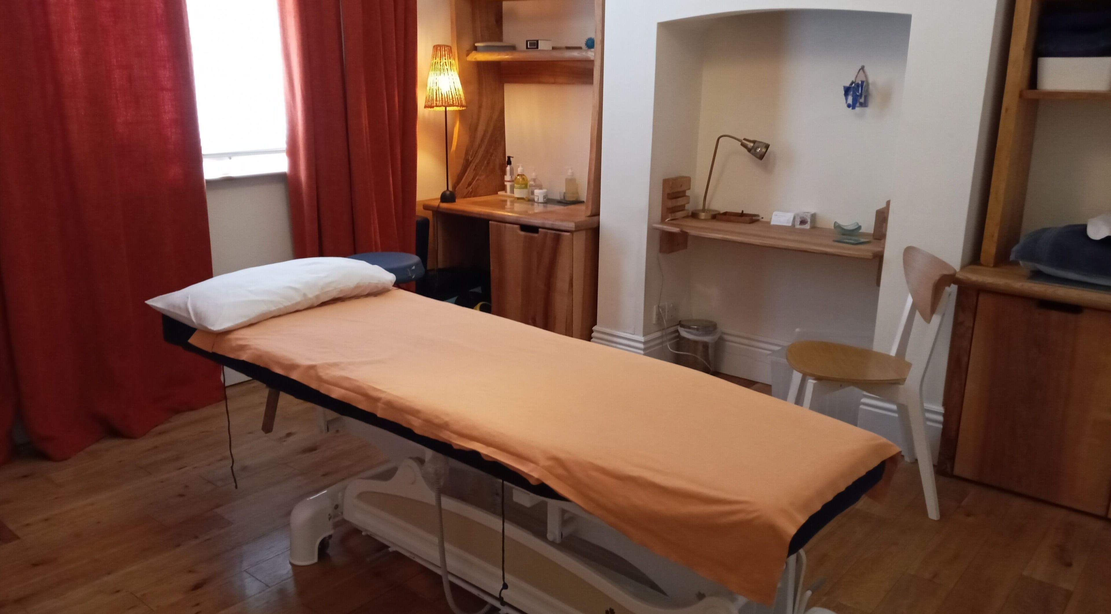 Serene therapy room with massage table at Therapy Room Sheffield S7, Sheffield, England, GB.