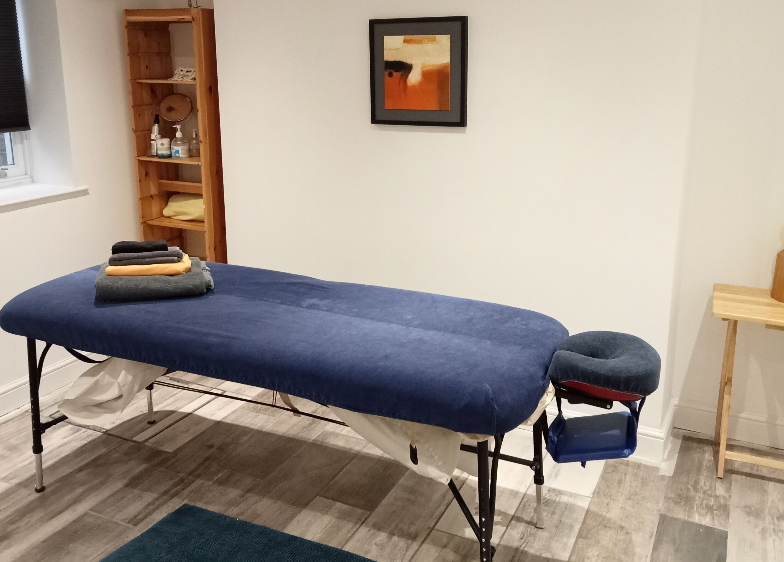 Calming Therapy Room Sheffield S7 showcasing a massage table with towels in Sheffield, England, GB.