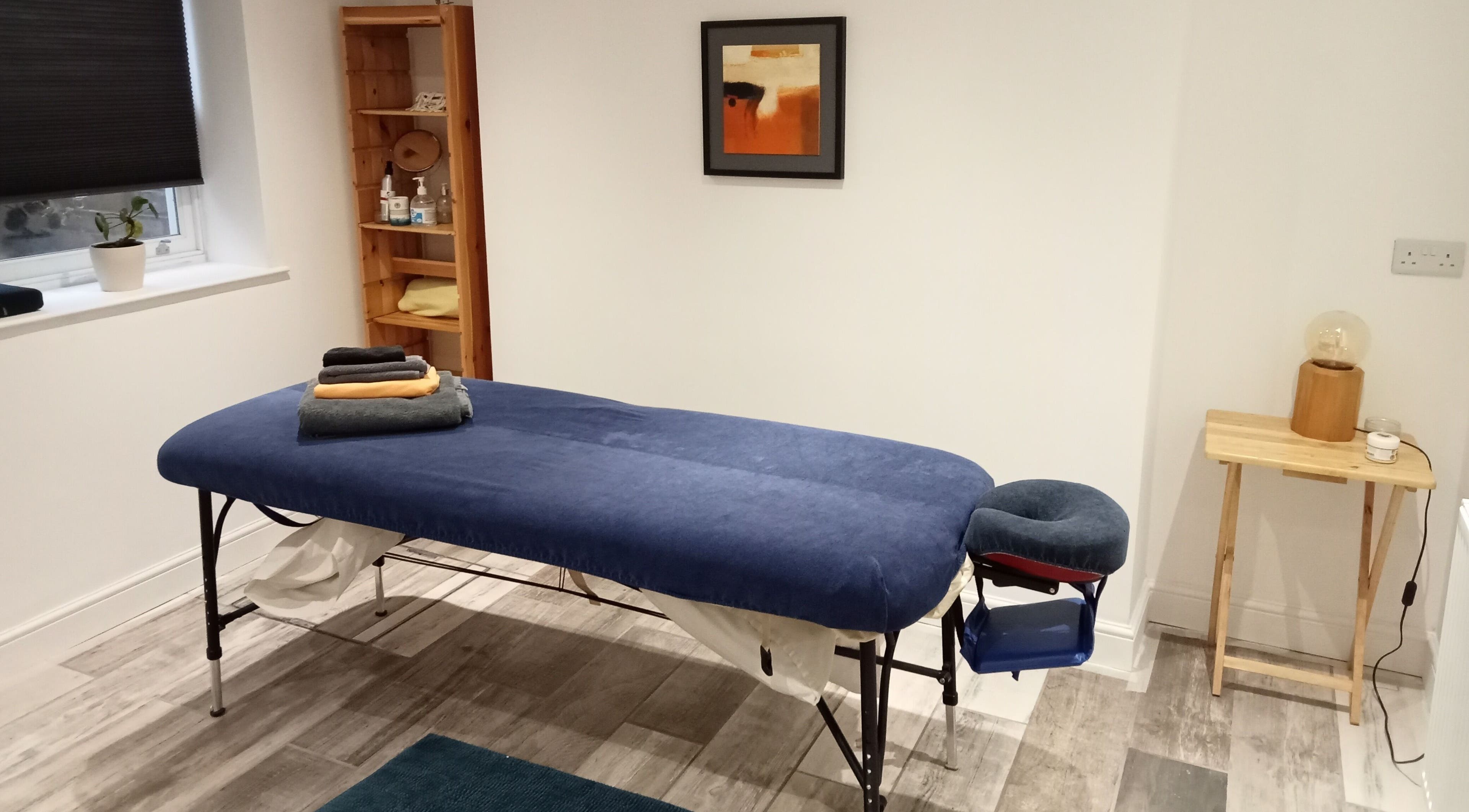 Calming Therapy Room Sheffield S7 showcasing a massage table with towels in Sheffield, England, GB.