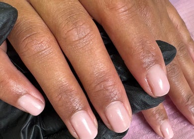 Gorgeous nude nails by Mobile nails by Karli, Stilton, England, GB. Smooth and flawless finish.