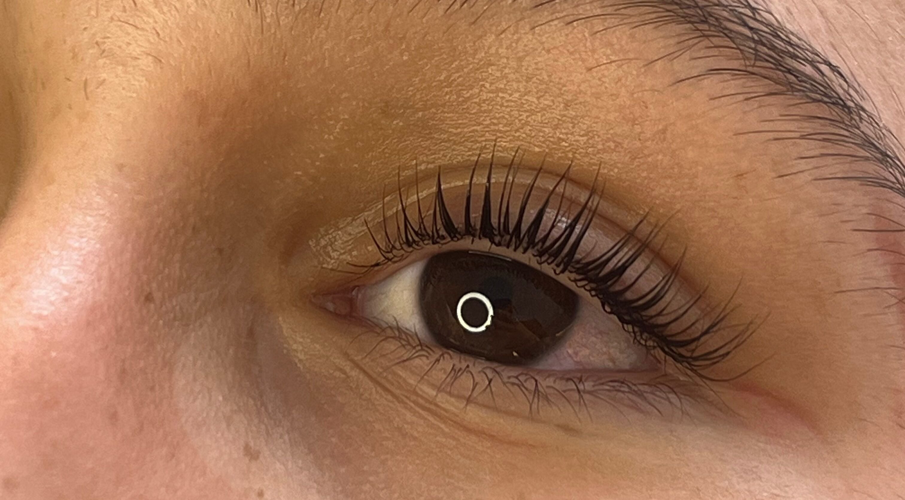Close-up of elegant eyelashes at Byinke_X, West Kirby, England, GB showcasing beauty expertise.