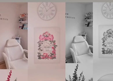 Elegant treatment room at Revive Esthetics, Peacehaven, England, GB with stylish decor and comfortable chair.