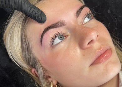 Precision eyebrow shaping at Beauty By Chloe, Leeds, England, GB, enhancing natural beauty and client confidence.