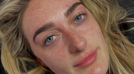 Close-up of a woman's radiant complexion at Beauty By Chloe, Leeds, England, GB.