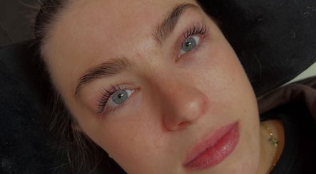 Close-up of beautifully treated lashes at Beauty By Chloe, Leeds, England, GB.