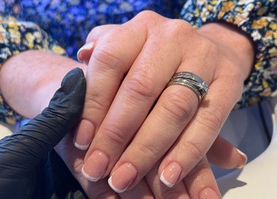 Elegant French manicure service at Beauty By Chloe, Leeds, England, GB, showcasing flawless nail artistry.