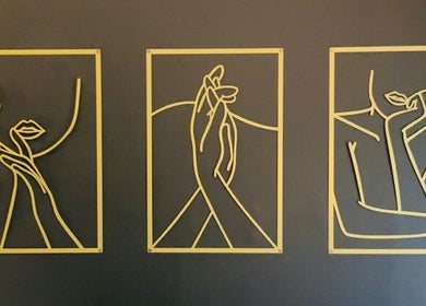 Artistic line art decor at Forever Young Beauty, Tongham, England, GB enhancing modern, elegant ambiance.