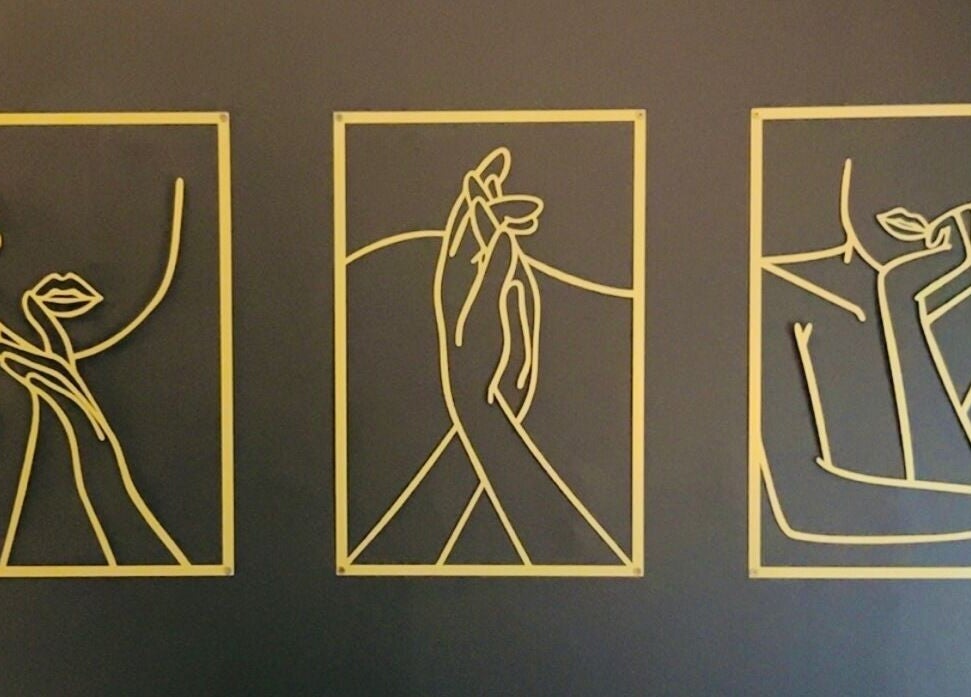 Elegant line art at Forever Young Beauty, Tongham, England, GB. Minimalist design enhances the venue's calm ambiance.