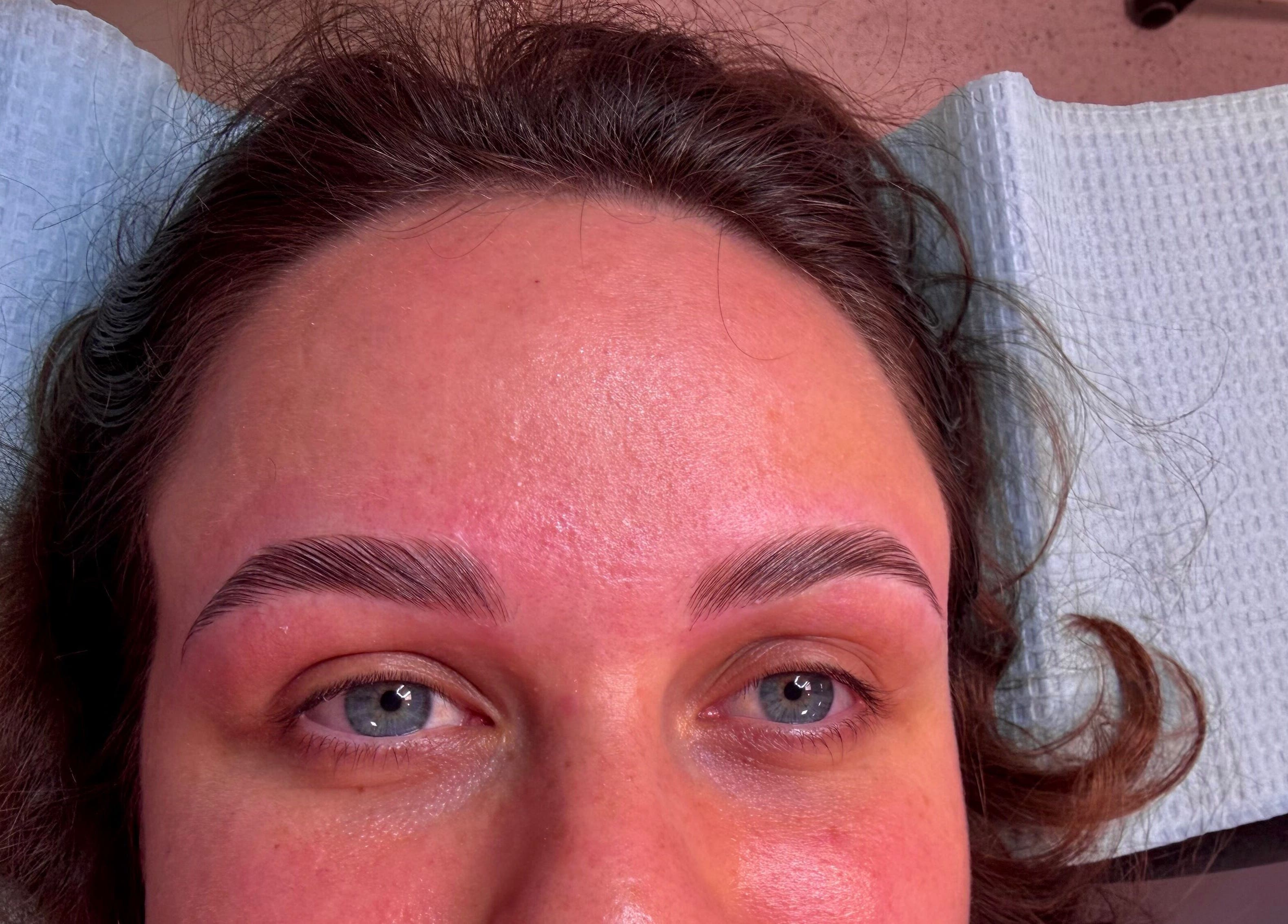 Freshly groomed eyebrows at Pretty's, Bellbird Park, Queensland, AU.