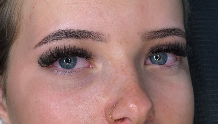 Stunning eyelash extensions at The Lash Lodge, Newry, Northern Ireland, GB. Expertly applied for a voluminous look.