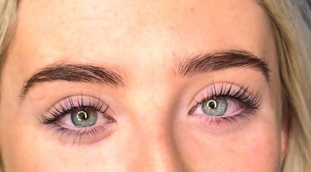 Close-up of expertly styled lashes at The Lash Lodge in Newry, Northern Ireland, GB.