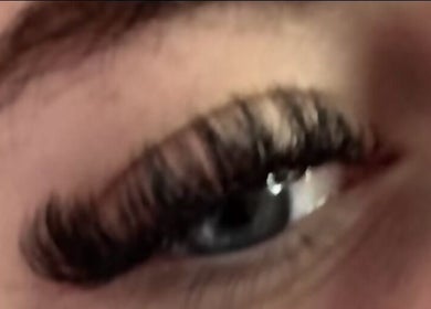Close-up of elegant eyelash extensions at SuperLashLimited in Birmingham, England, GB.