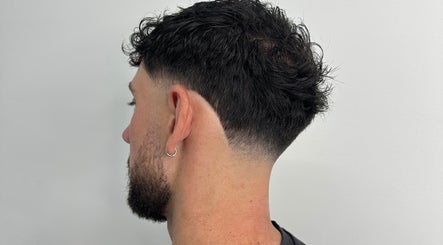 Close-up of a trendy fade haircut at Kanati Studios, Greenvale, Victoria, AU.