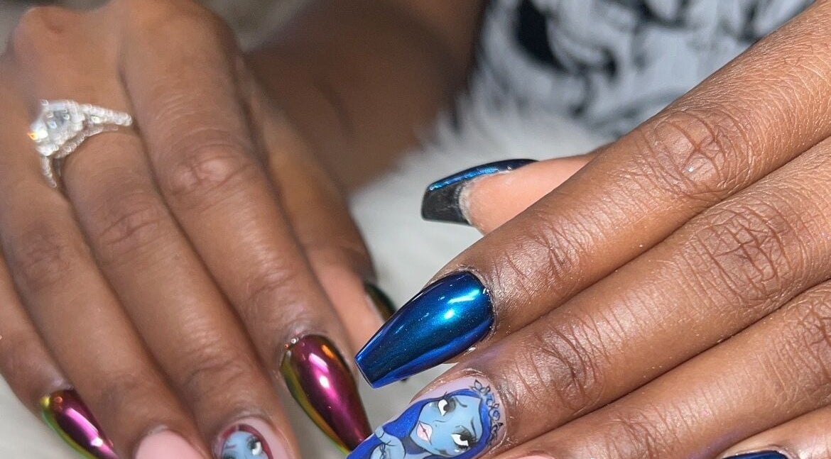Colorful nail art at Nailz By Sandy, Adjala-tosorontio, Ontario, CA showcasing vibrant designs.