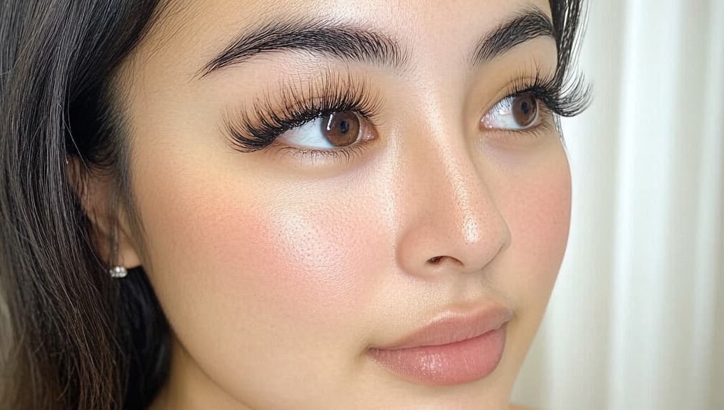 Elegant woman with enhanced lashes at Palette Co, West End, Queensland, AU.