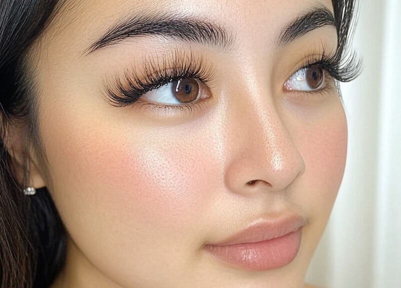 Elegant woman with enhanced lashes at Palette Co, West End, Queensland, AU.