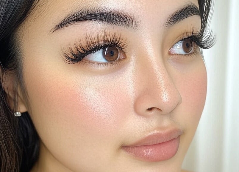 Elegant woman with enhanced lashes at Palette Co, West End, Queensland, AU.