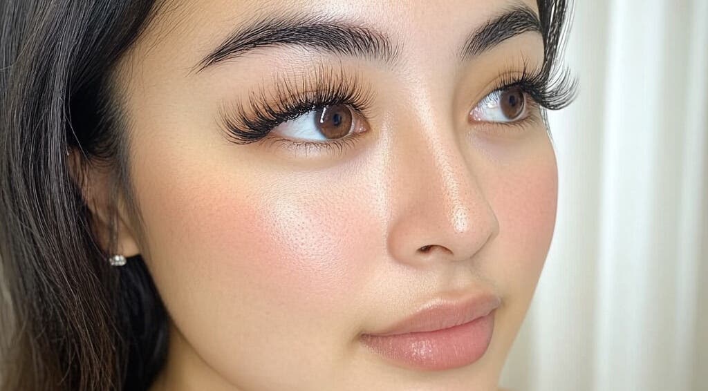 Elegant woman with enhanced lashes at Palette Co, West End, Queensland, AU.