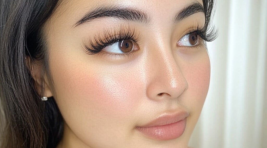 Elegant woman with enhanced lashes at Palette Co, West End, Queensland, AU.