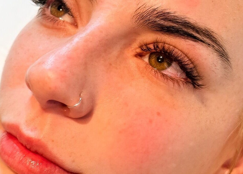 Close-up of a woman's glowing skin after treatment at Palette Co, West End, Queensland, AU.