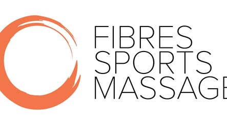 Logo of Fibres Sports Massage Therapy in Alcester, England, GB featuring orange circle and text.