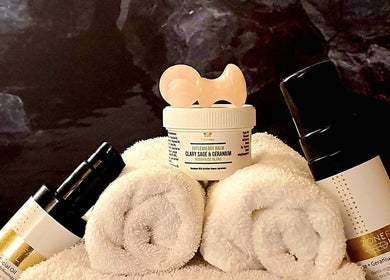 Luxury spa products and towels at Laura Kitto - LMK Complementary Therapist, Rochester, England, GB.