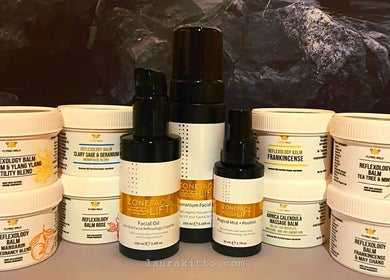 A selection of therapeutic balms at Laura Kitto - LMK Complementary Therapist in Rochester, England, GB.