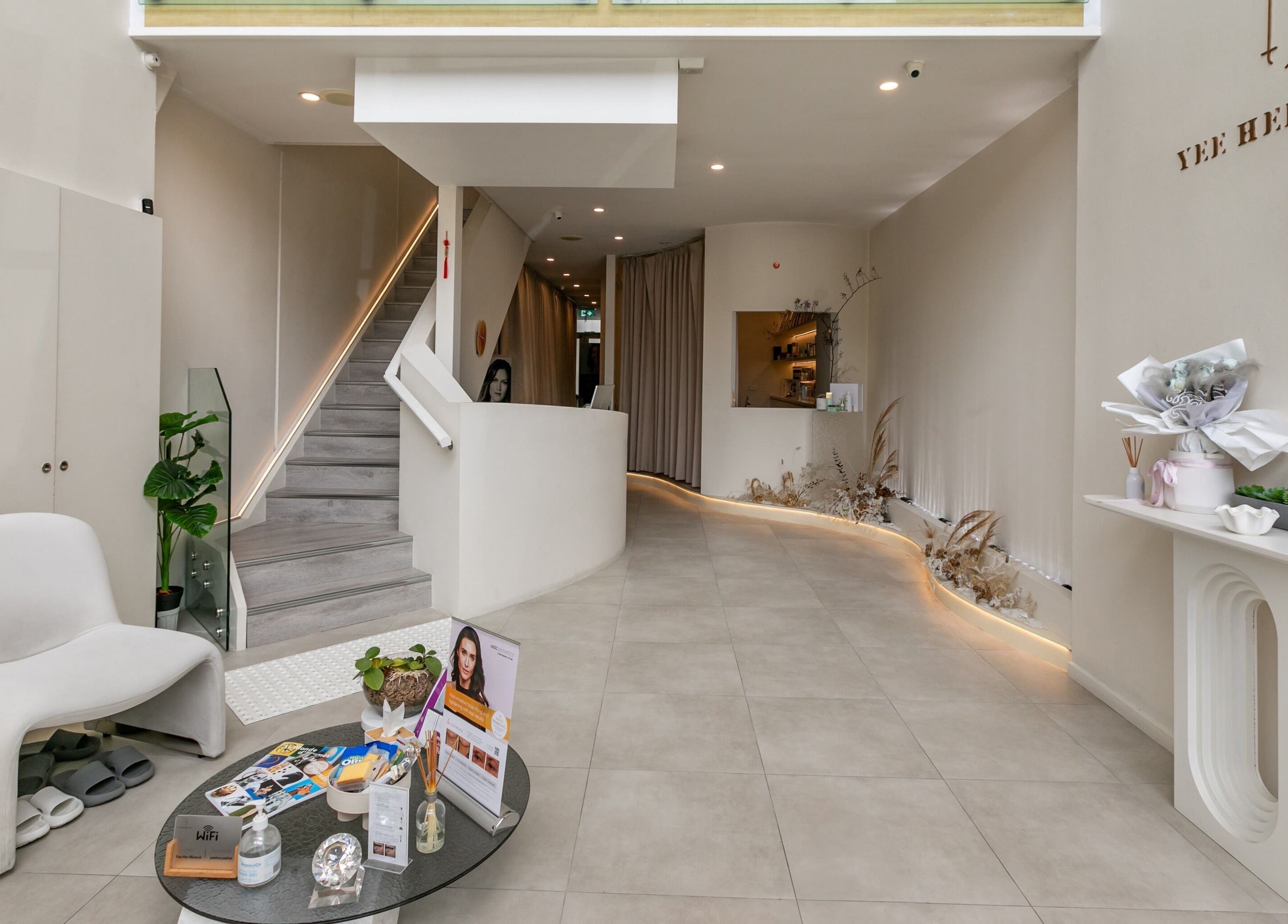 Modern interior of Yee Her Mineral in Melbourne, Victoria, AU, featuring elegant design and relaxing ambiance.