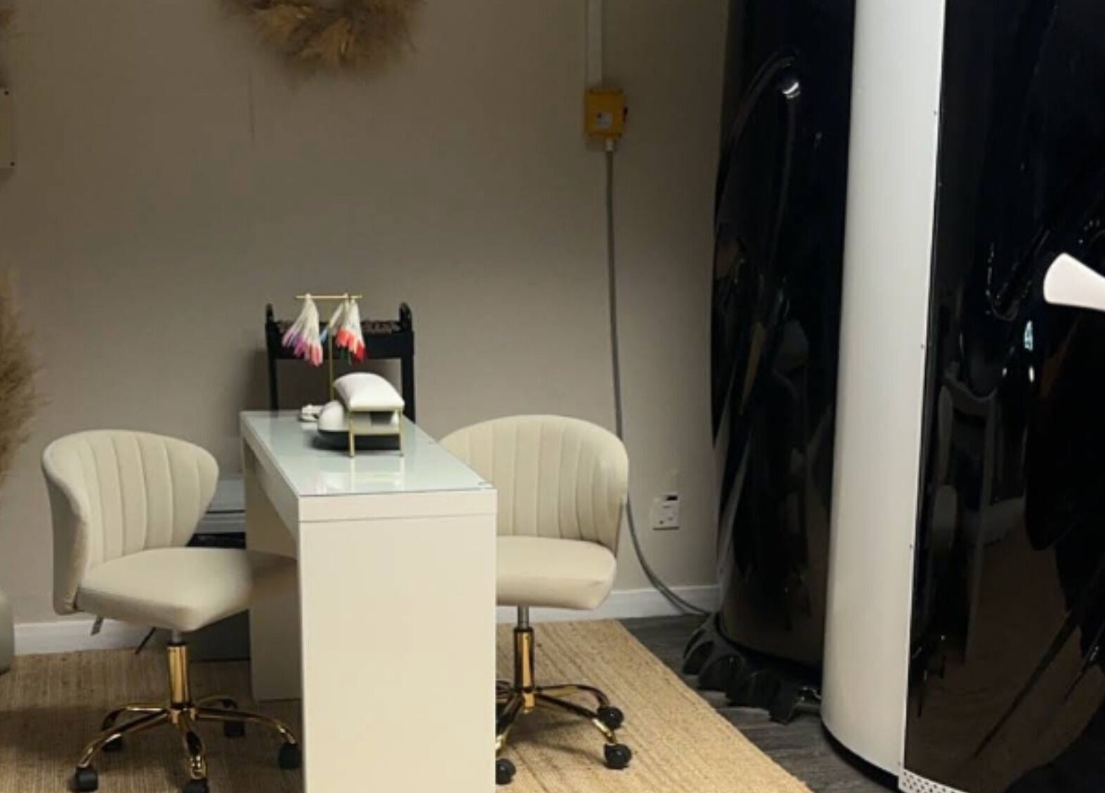 Premier Tanning salon room with chairs and decor in Brigg, England, GB offering a soothing atmosphere.