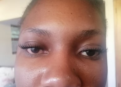 Close-up of eyelash extensions at Studio M Lash & Brows, Cape Town, Western Cape, ZA.