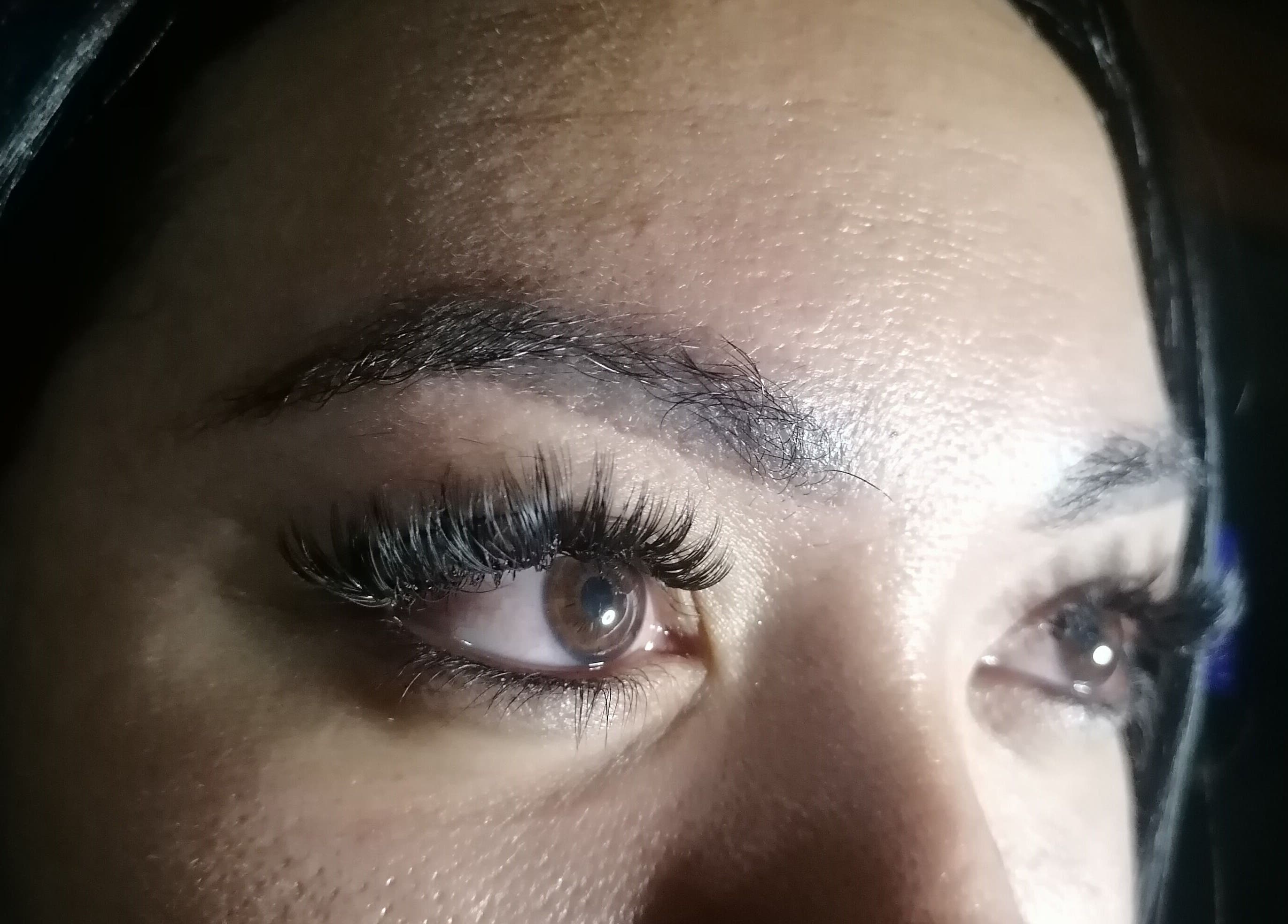 Close-up of eyelash extensions at Studio M Lash & Brows, Cape Town, Western Cape, ZA.