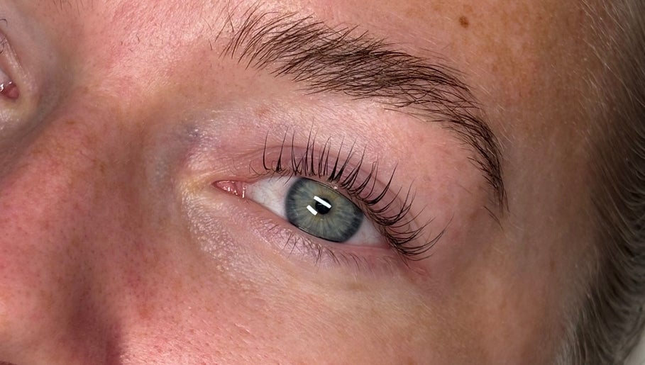 Close-up of elegant lashes at Lovely Lashes By Sofia, Widley, England, GB.