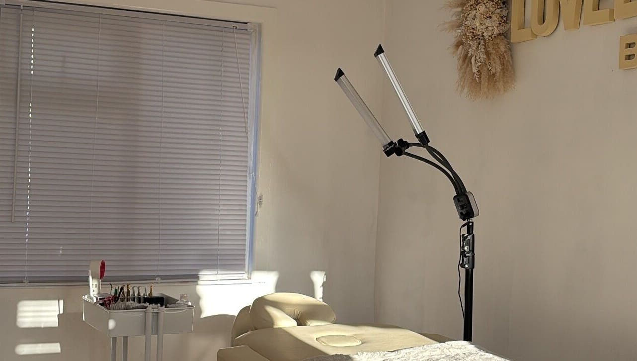 Lovely Lashes By Sofia lash room with serene lighting in Widley, England, GB.