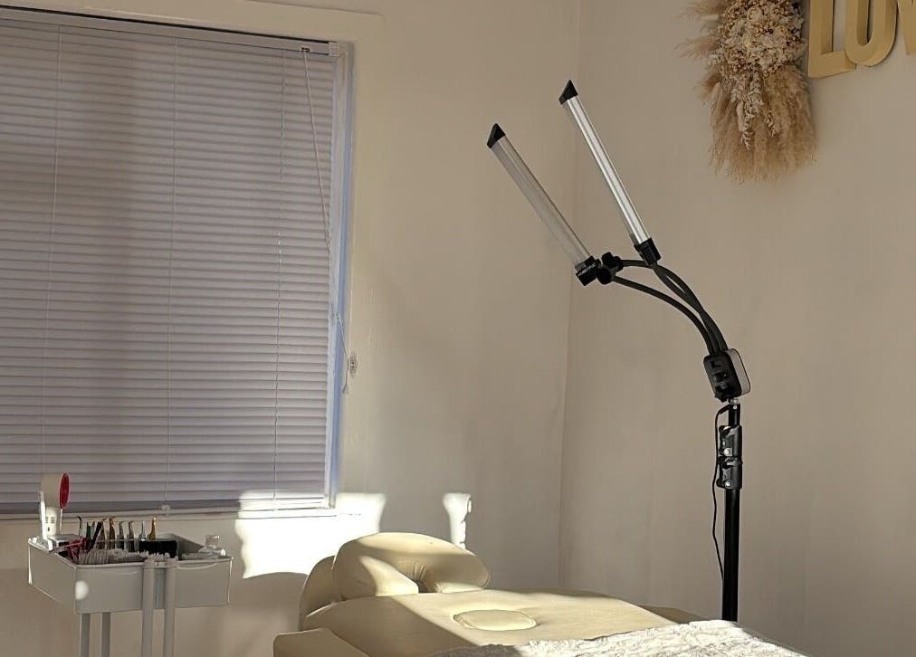 Lovely Lashes By Sofia lash room with serene lighting in Widley, England, GB.